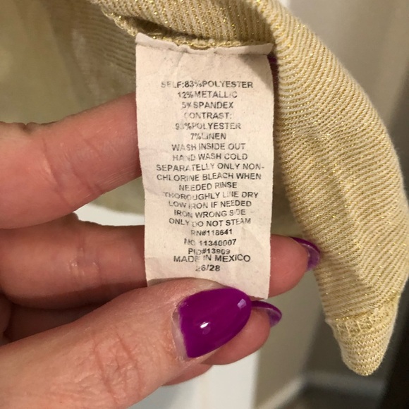 Lane Bryant Skulls Metallic Graphic Raglan Tee Sz 26/28 - Picture 5 of 7